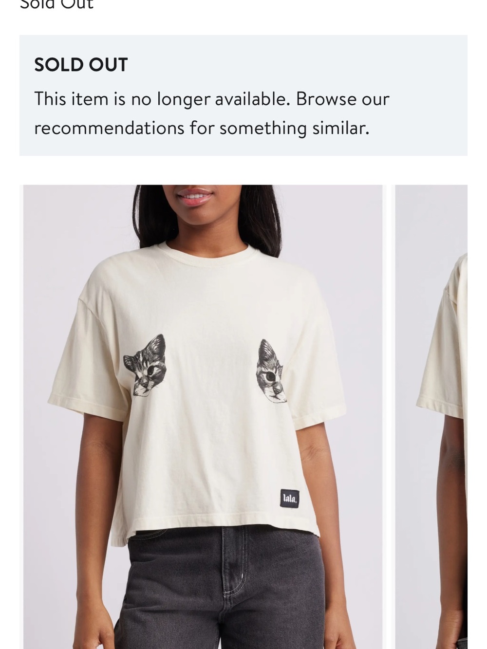 Dressed in LALA Cream Tee with Black Cat Prints - Picture 3 of 13